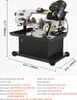 SucceBuy Horizontal-Bandsäge für Metall – 7 x 8,25 Zoll, Produktbild-Vorschau 7