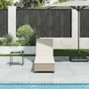 vidaXL Sonnenliege mit Auflagen Beige 55x200x25,5cm Poly Produktbild-Vorschau 3