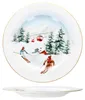 4x Chalet Kuchenteller 4 Pers. Porzellan Dessert-Teller Ski Produktbild-Vorschau 3