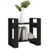 Bücherregal/Raumteiler Schwarz 60x35x57 cm Massivholz Produktbild-Vorschau 5