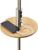 Lindby Stehlampe Aovan, nickelfarben, Ablage, USB-Anschluss Produktbild-Vorschau 5