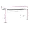 2-tlg. Garten-Lounge-Set mit Cremeweißen Kissen Massivholz Produktbild-Vorschau 10