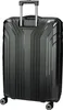 A black Travelite trolley suitcase is shown from the back on a white background. Produktbild-Vorschau