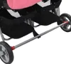 vidaXL Zwillingskinderwagen Rosa und Schwarz Stahl Produktbild-Vorschau 6