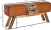 FineBuy Turnbock Sitzbank Braun mit Schubladen 120x56x30 cm Produktbild-Vorschau 7