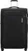 A black Samsonite suitcase with a retractable handle and wheels. Produktbild-Vorschau