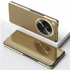 A gold-colored phone case is shown from two angles on a white and gray surface. Produktbild-Vorschau