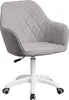 A studio shot of a gray and white office chair. Náhľad obrázku produktu