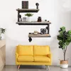 Plovoucí police Dřevěná nástěnná police Vintage Retro DIY Náhled obrázku produktu 8