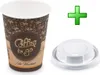 100x Kaffeebecher L 'Latte Macchiato To Go' mit Trinkdeckel Produktbild-Vorschau 1
