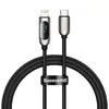 Baseus kabel s displejem USB-C-Lightning, 20W, 1m, černý Náhled obrázku produktu 1