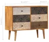vidaXL Príborník s potlačou vzorov 90×30×70 cm z masívneho Náhľad obrázku produktu 7