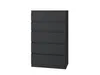 VBChome Komoda s 5 zásuvkami 70 x 40 x 110 cm černá Náhled obrázku produktu 2