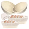 Gärkorb Set 4-teilig Brotköb aus Rattan Handgefertigte Produktbild-Vorschau 1