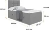 ALTDECOR Boxspringbett mit H4 Matratze und Topper - 90x200 Produktbild-Vorschau 2