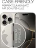 A close-up marketing image showing the back and side of a smartphone, with text overlays highlighting features. Produktbild-Vorschau