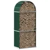 vidaXL Wiata na drewno opałowe zielona 80x45x190 cm stal Podgląd zdjęcia produktu 3