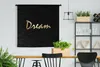MuchoWow® Wandteppich Wandbehang Zitat - Traum - Schwarz - Produktbild-Vorschau 2