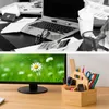 Relaxdays Stiftehalter, Bambus, drehbarer Schreibtisch Produktbild-Vorschau 3
