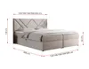 MKS MEBLE Boxspringbett 180x200 mit Matratze H3 und Produktbild-Vorschau 6