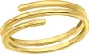 Wickelring gold: Ring offen aus 925 Silber 57 (18.1 mm Ø) Produktbild-Vorschau 1