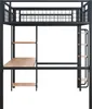 A loft bed with a desk and shelves, shown against a white background. Náhled obrázku produktu