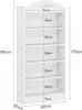 Tribesigns 180 cm libreria curva, libreria moderna con 5 Anteprima dell’immagine prodotto 3