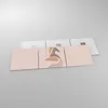 Bilder auf glas - 3 Teile - Buntstift Frau Hut - 120x40cm - Produktbild-Vorschau 2