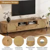 Mobile TV Merax ovale con ante in rattan e ante scorrevoli, Anteprima dell’immagine prodotto 15