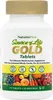 A white bottle of Natures Plus Source of Life Gold tablets with a gold cap. Produktbild-Vorschau
