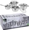Excellent Houseware Set de 8 casseroles en acier inoxydable Voir les images du produit 1
