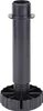 A black adjustable furniture leg with a hexagonal base. Produktbild-Vorschau
