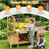 COSTWAY, cucina giocattolo da esterno per bambini, adatta a Anteprima dell’immagine prodotto 9