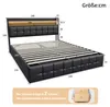 SUNFECILI Polsterbett 140x200 cm,Boxspringbett 140x200,mit Produktbild-Vorschau 7