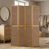 Paravent Séparation de pièce 4 pièces 2 m Bois Cloison brun Voir les images du produit 9