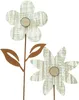 2x fiches de jardin "fleur" en métal avec finition rouille Voir les images du produit 2