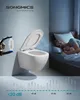 SONGMICS WC-Sitz lange D-Form, Absenkautomatik, abnehmbarer Produktbild-Vorschau 3