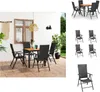 vidaXL 5-tlg. Garten-Essgruppe Schwarz und Braun -  Produktbild-Vorschau 1