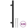 vidaXL Nábytkové úchyty 20 ks čierne 128 mm nerezová oceľ Náhľad obrázku produktu 1