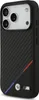 A black iPhone case with a carbon fiber texture and BMW M branding. Podgląd zdjęcia produktu