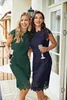 MEROKEETY Damen-Cocktailkleid, ärmellos, mit Spitze, Produktbild-Vorschau 2