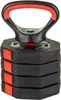 A black and red adjustable kettlebell is shown against a white background. Produktbild-Vorschau