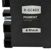 A close-up of a black ink cartridge with labeling. Produktbild-Vorschau