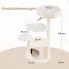 COSTWAY, 105 cm vysoký kočičí strom, vícepatrová herní věž Náhled obrázku produktu 3