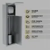 HAGO24 WC Modul Edelstahl gebürstet Schlitz Einbauschrank Produktbild-Vorschau 3