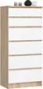 Comò K60 6 Cassetti Rovere Sonoma Bianco Design Elegante e Anteprima dell’immagine prodotto 1