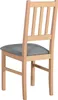 A single wooden chair with a gray upholstered seat is shown from a side-rear angle against a white background. Produktbild-Vorschau
