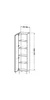 Hochschrank L-CUBE INDIVIDUAL 250/500x200/363x1321/2000mm Produktbild-Vorschau 2