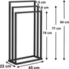 DanDiBo Věšák na ručníky stojanový černý matný kov KW449 Náhled obrázku produktu 2