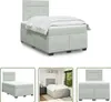 The Living Store Boxspringbett mit Matratze Hellgrau Produktbild-Vorschau 1